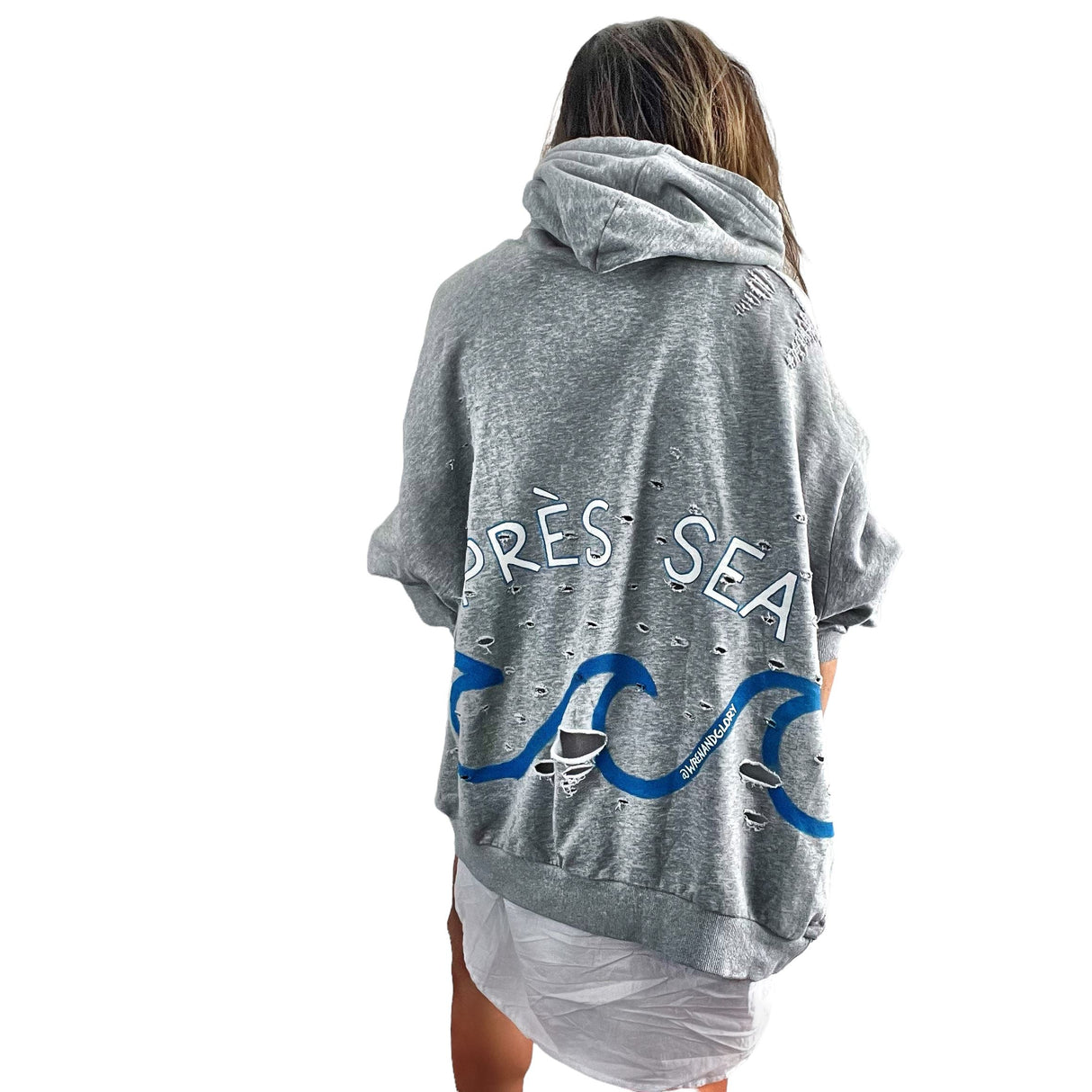 'Apres Sea' Painted Hoodie from Wren + Glory