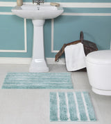 Premius Striped 2 Piece Non-Slip Bath Rug Set, 17x24, 20x32 Inches from ShopBobbys