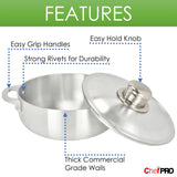 Chef PRO Commercial Grade Aluminum Caldero Stock Pot, 5.1 Quarts from ShopBobbys