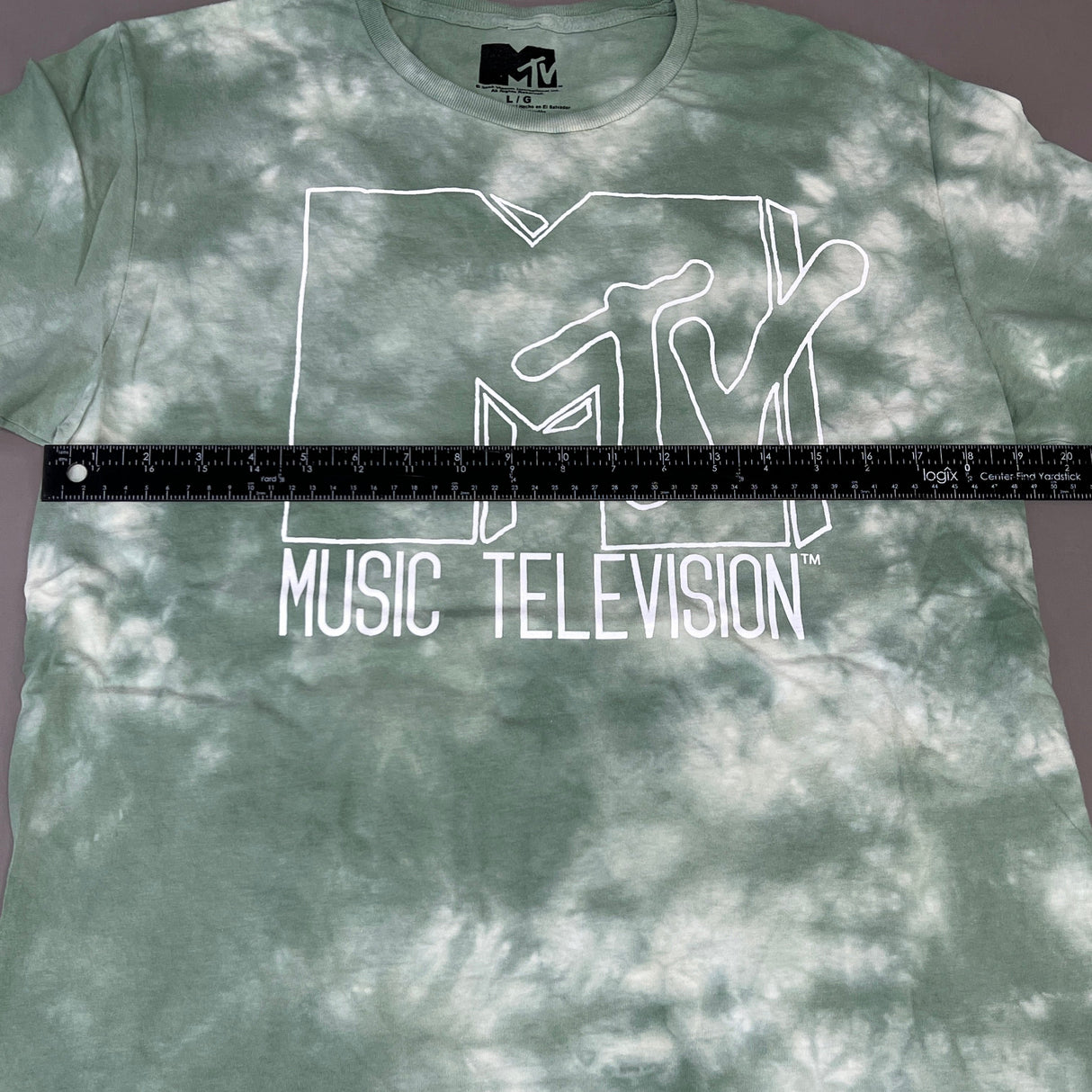 MTV Mint and White Tie-Dye Short Sleeve T-Shirt Women's Sz L 86947(New) from PayWut