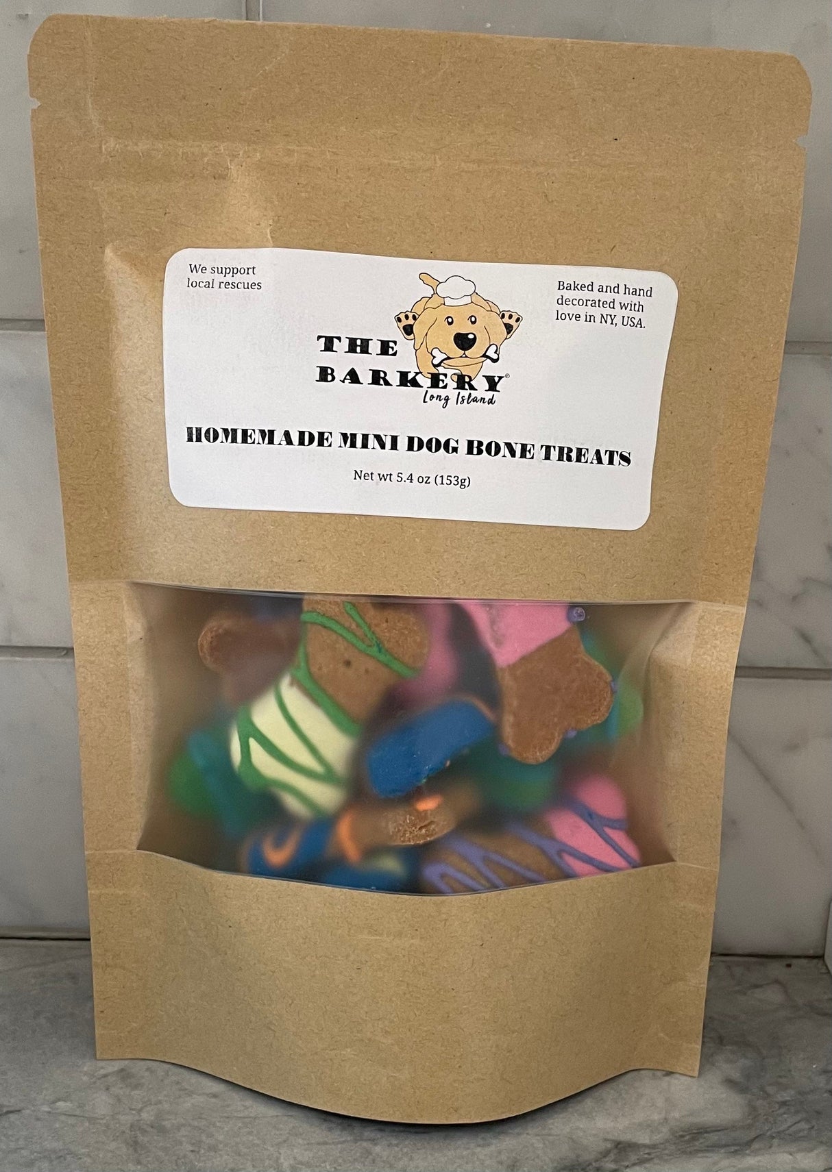 Homemade Mini Treats - Sealed Bag of 20 From The Barkery Long Island