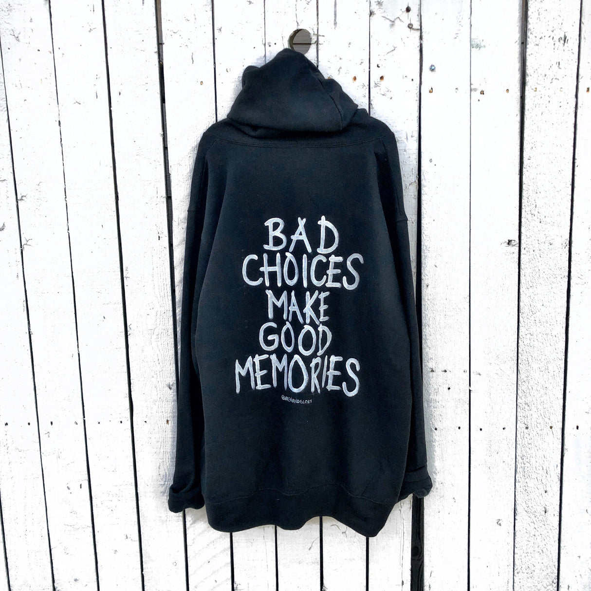 'BAD CHOICES' PAINTED SWEATSHIRT from Wren + Glory