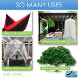 Just Relax Extra-Large Indoor-Outdoor Round Canopy Mosquito Net, White, 5x9 Feet from ShopBobbys