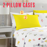 PREMIUS Butterfly Soft Wrinkle-Free Microfiber Sheet Set, White-Multi from ShopBobbys