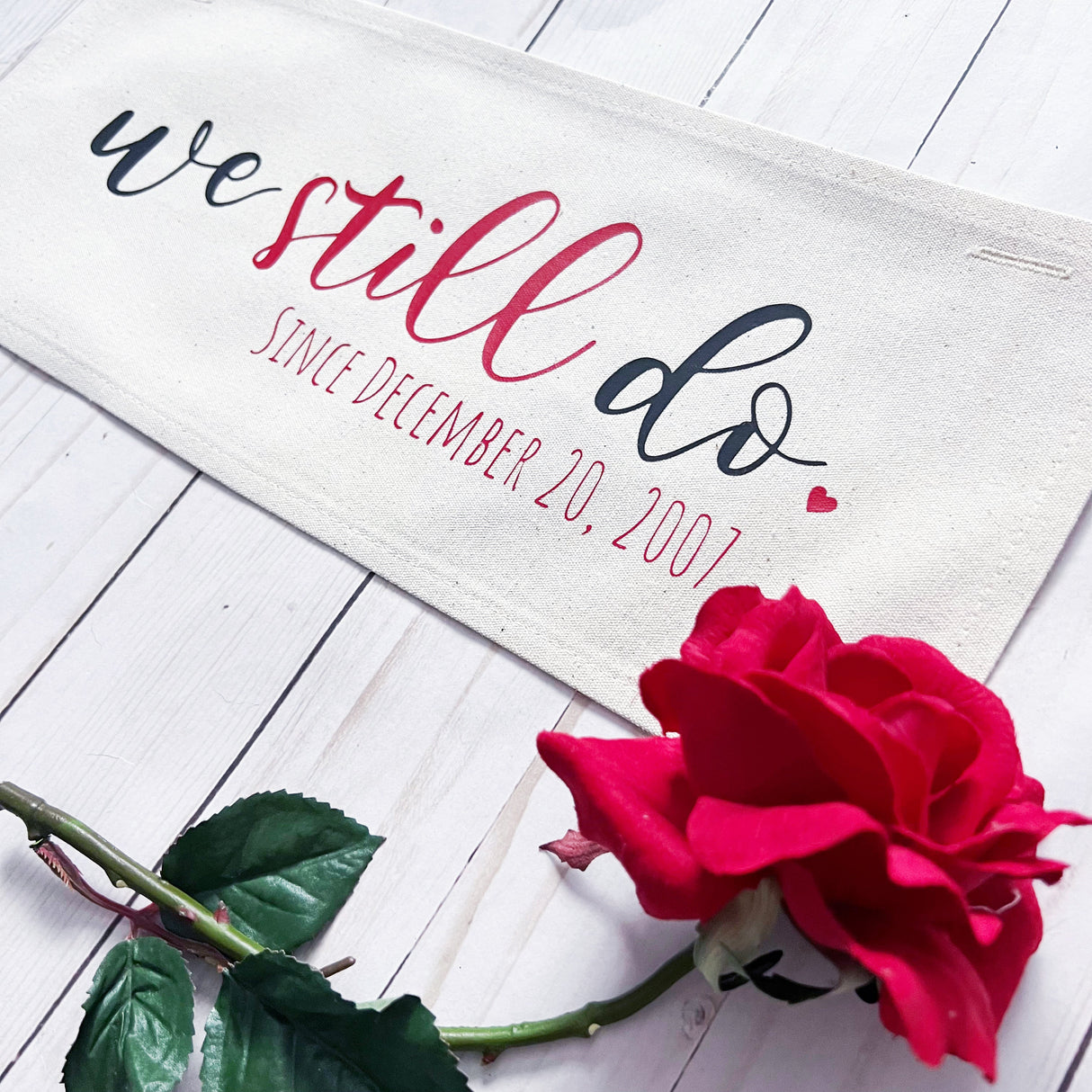 Custom Panel: Personalized Your Wedding Date Anniversary Monogram Valentines  WE STILL DO DATE CUSTOM PANEL From PillowPanels
