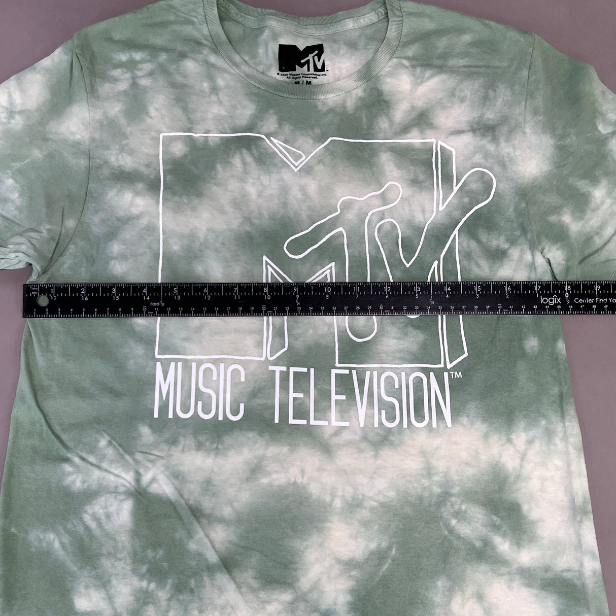 MTV Mint and White Tie-Dye Short Sleeve T-Shirt Women's Sz M 86947(New) from PayWut