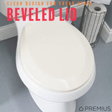 PREMIUS Slow Close Beveled Plastic Toilet Seat, Standard Round, 17 Inches from ShopBobbys