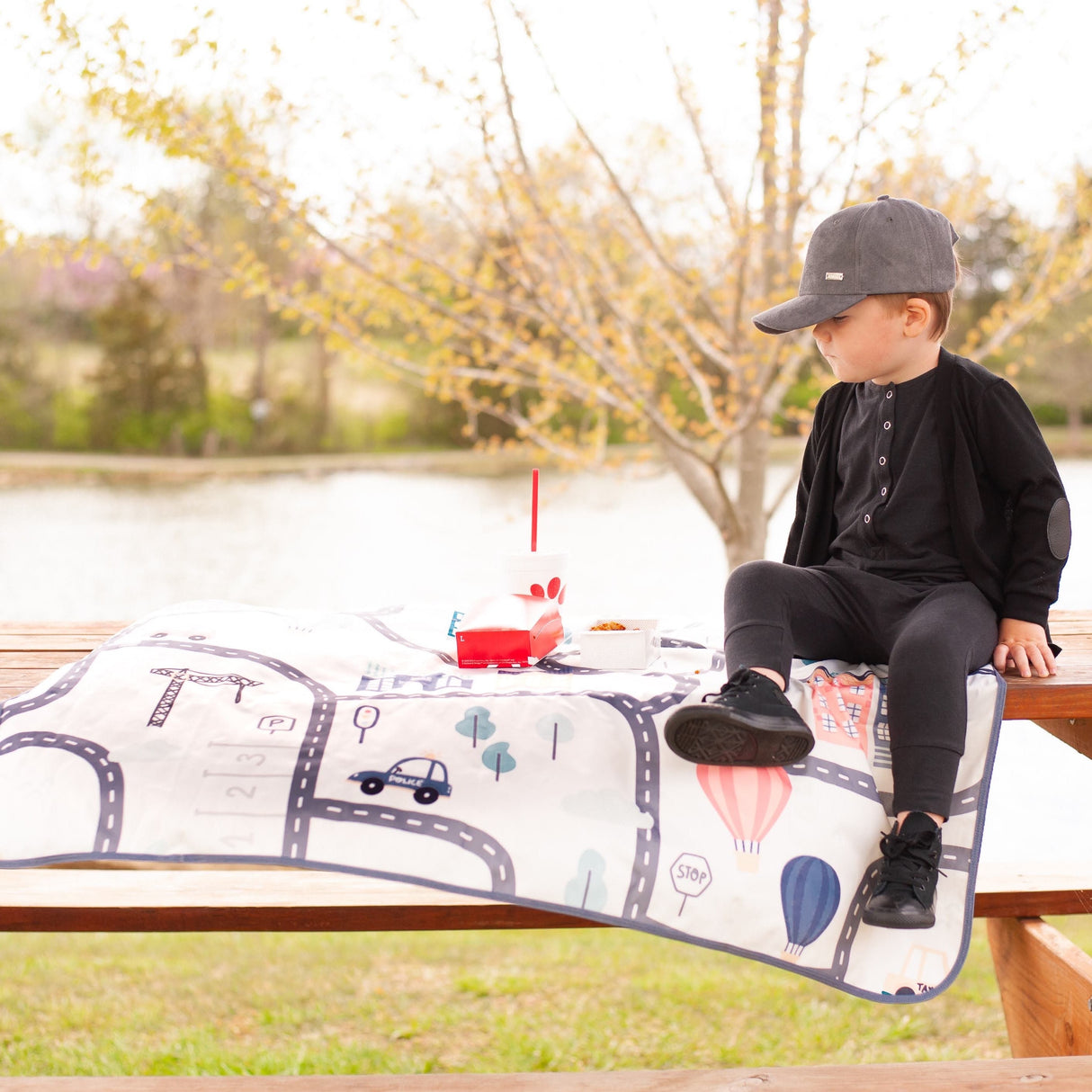 Tiny Town Splash Mat - A Waterproof Catch-All for Highchair Spills and More! from BapronBaby