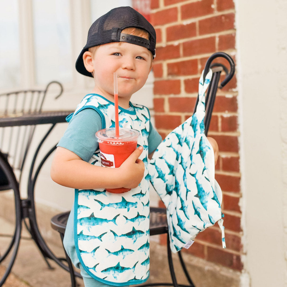 Shark Attack - Waterproof Wet Bag (For mealtime, on-the-go, and more!) from BapronBaby