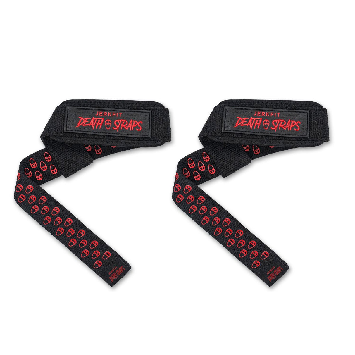 JerkFit Death Straps, Traditional Lifting Straps with Double Sided Skull-Grip from JerkFit