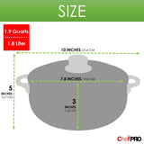 Chef PRO Commercial Grade Aluminum Caldero Stock Pot, 1.9 Quarts from ShopBobbys