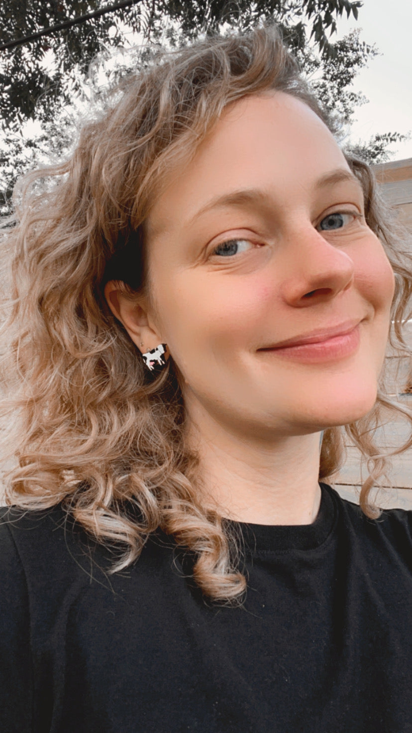 Cow Studs - 2 Colors Available from LE CHIC MIAMI