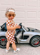 COPPER CHECKERS DREAM SHORT SET from DREAM BIG LITTLE CO