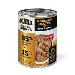 Acana Adult Grain Free Premium Chunks Poultry Wet Dog Food (12.8oz) from The Family Pet