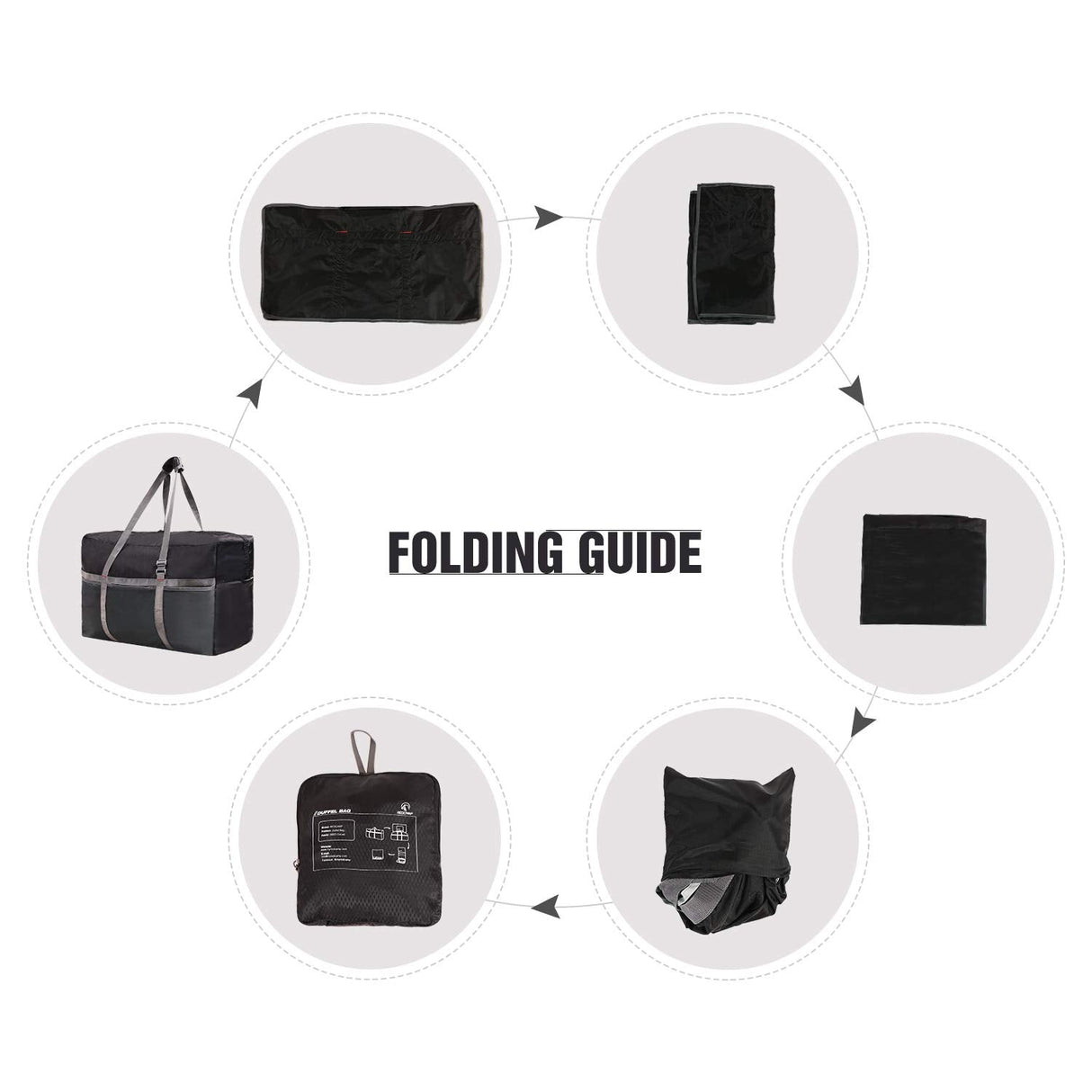 Large Foldable Travel Bag Lightweight Sports Bag 60/75/96L/100L From Redcamp