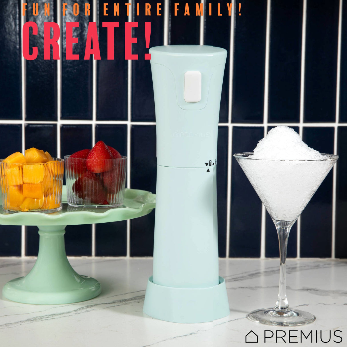 PREMIUS Rechargeable Cordless Hawaiian Shaved Ice Maker, Snow Cone Machine, Mint from ShopBobbys