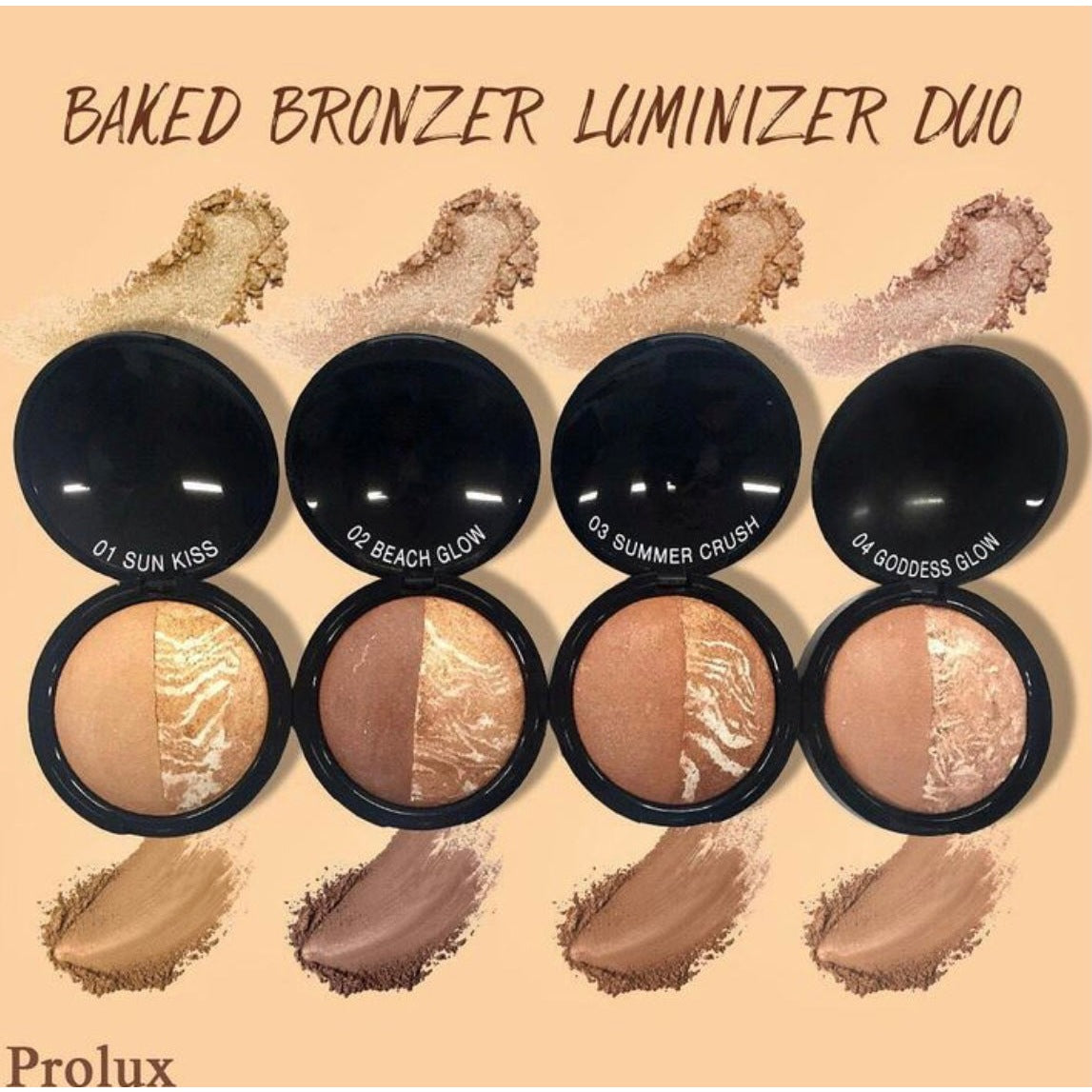 Baked Bronzer Luminizer Duo from Prolux Cosmetics