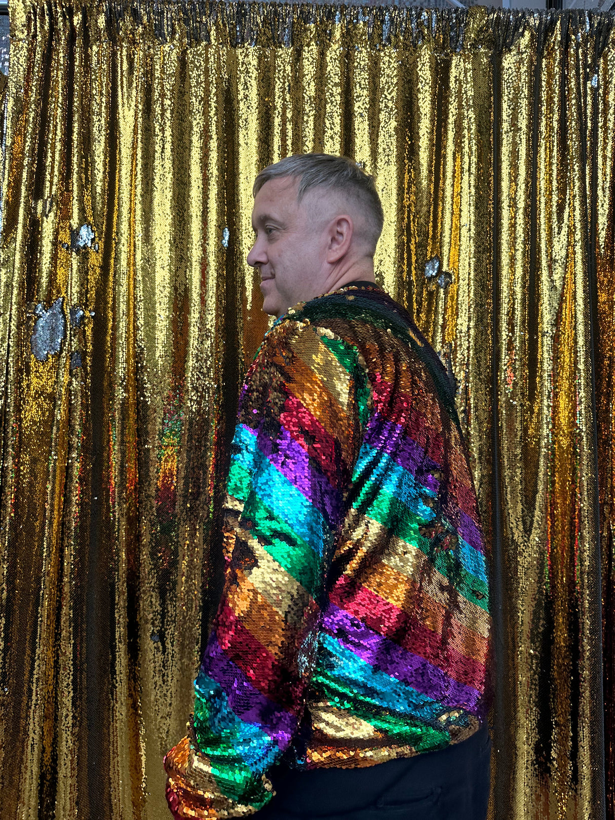 Any Old Iron Mens Golden Rainbow Sweatshirt from Any Old Iron