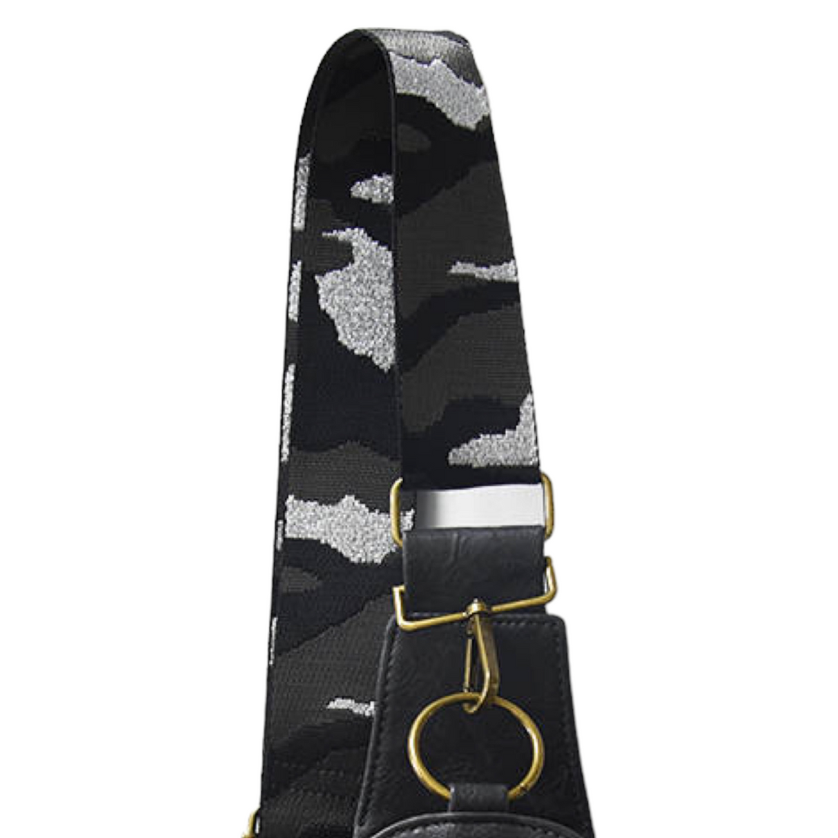 The Isla Sling Bag with Guitar Strap | Dark Gray with Camo Strap from Babs+Birdie