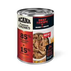 Acana Adult Grain Free Premium Chunks Beef Wet Dog Food (12.8oz) from The Family Pet