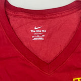 NIKE USC Trojans Logo Dri-Fit V-Neck T-Shirt Women's Sz XXL Cardinal Red DQ1708-613 (New) from PayWut