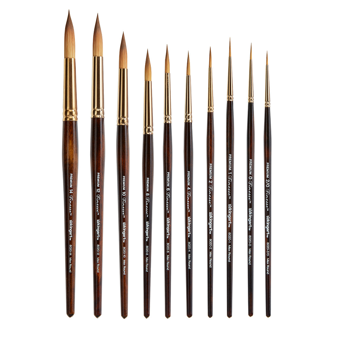Finesse™ 8020 Ultra Round Brushes 10 pc from KINGART