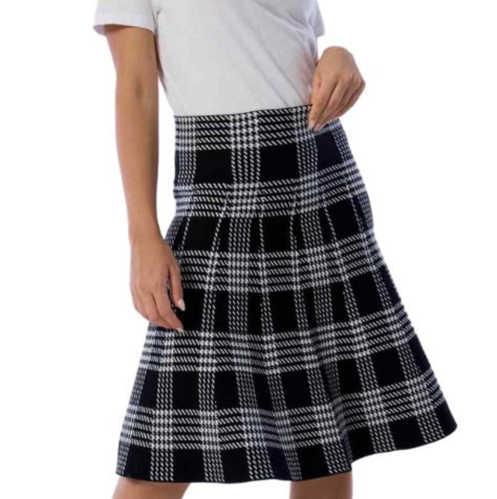 AMAZING MM SKIRT - YEAR ROUND BLACK PLAID From Mia Mod