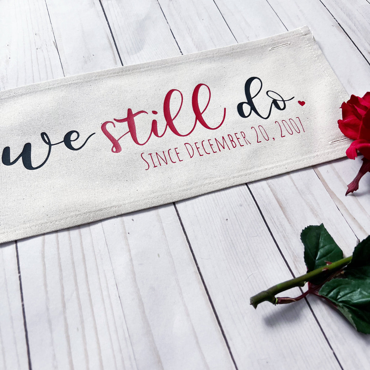 Custom Panel: Personalized Your Wedding Date Anniversary Monogram Valentines  WE STILL DO DATE CUSTOM PANEL From PillowPanels