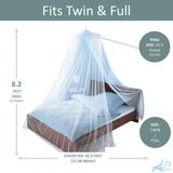 Just Relax Elegant Mosquito Net Bed Canopy Set, White, Twin-Full from ShopBobbys