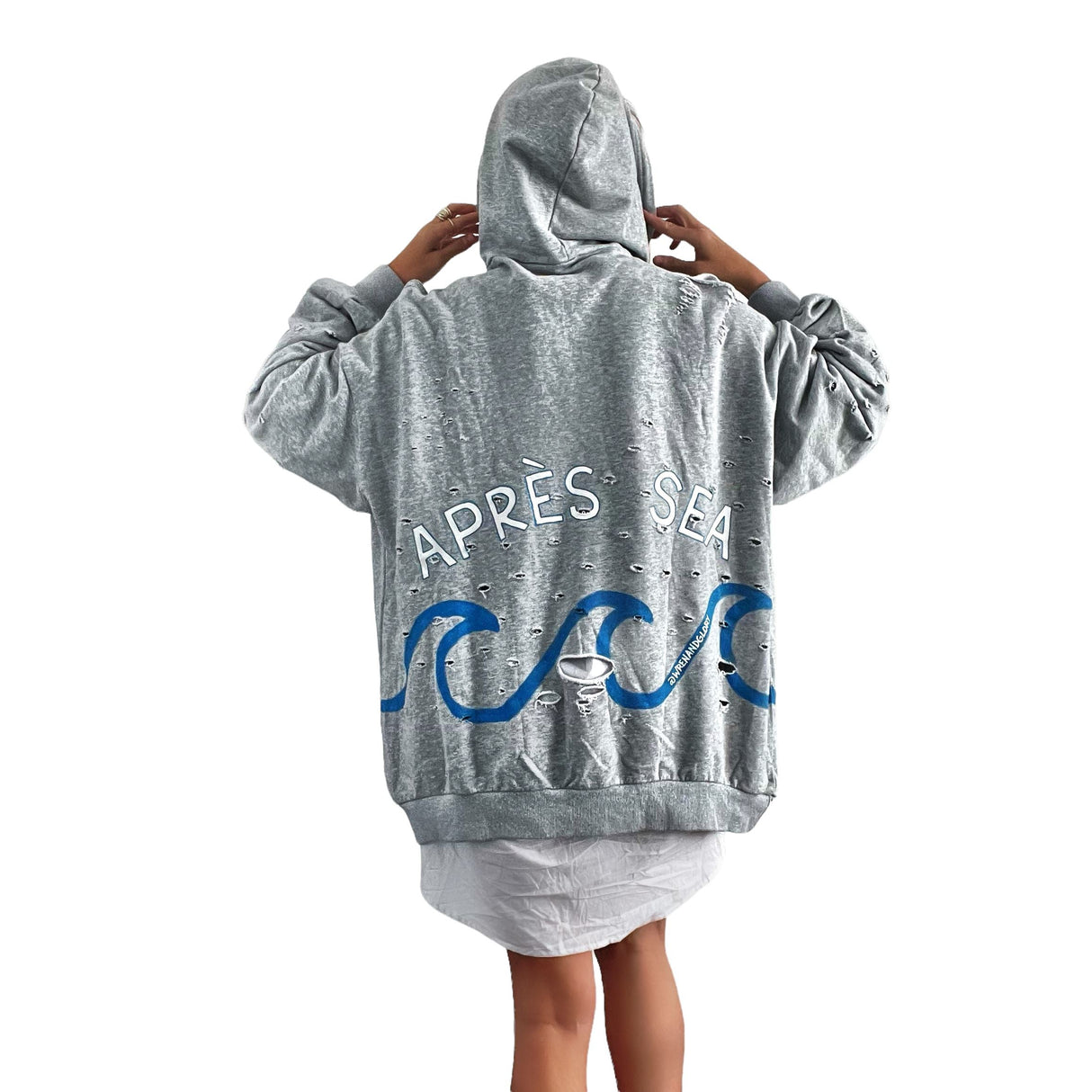 'Apres Sea' Painted Hoodie from Wren + Glory