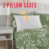 PREMIUS Fernando Soft Wrinkle-Free Microfiber Sheet Set, Green-White from ShopBobbys