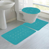 Jenny 3-Piece Diamond Plush Oversized Non-Slip Bath Rug Set from ShopBobbys