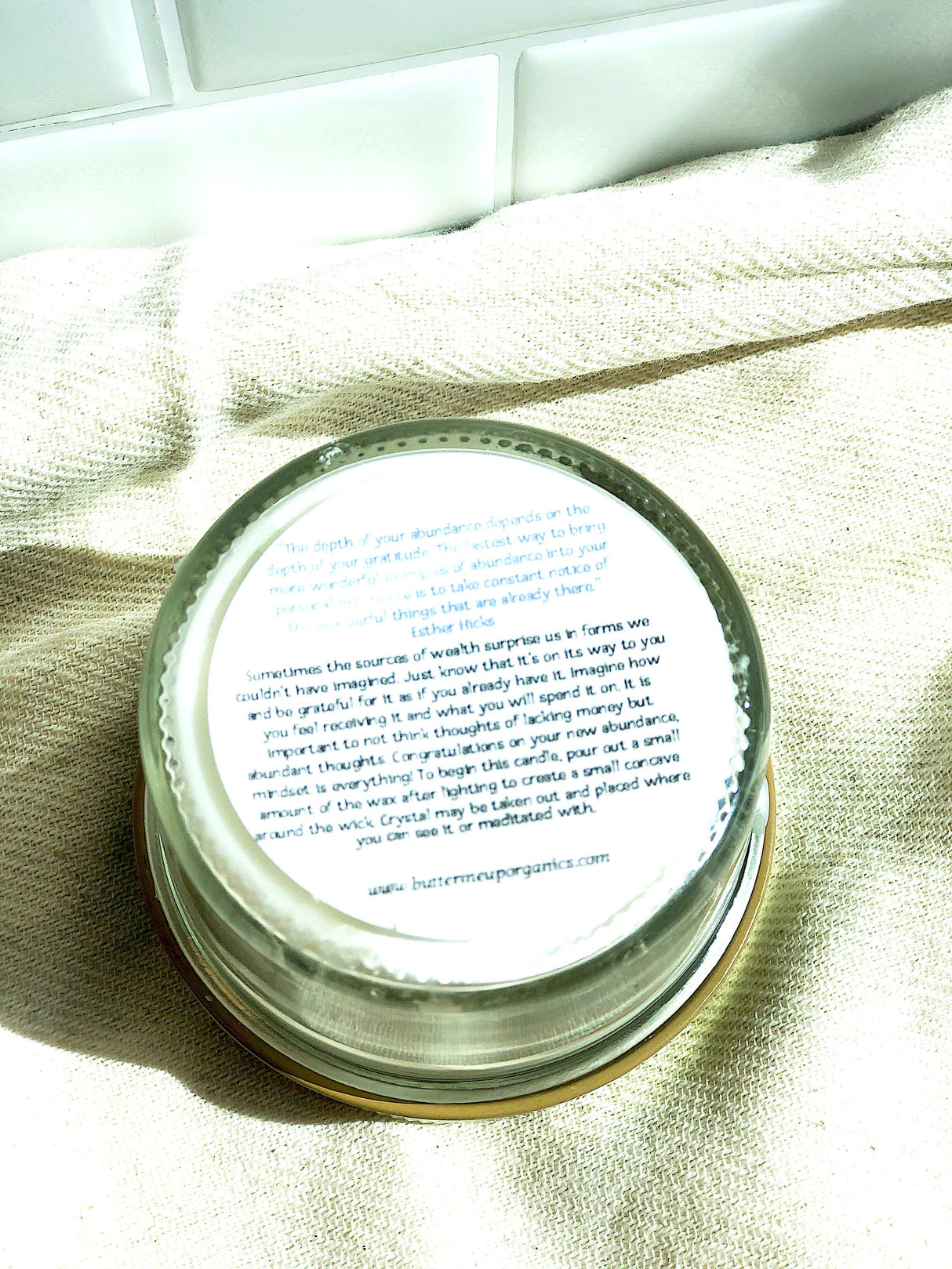 Abundance Candle / Ritual Candle / Intention Candle / Hand Poured Candle / Soy Wax Candle/ Butter Me Up Organics / Good Luck Candle / Money from Butter Me Up Organics
