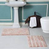Premius Striped 2 Piece Non-Slip Bath Rug Set, 17x24, 20x32 Inches from ShopBobbys