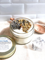 Peace Candle / Serenity Candle / Intention Candle / Ritual Candle / Crystal Candle / Pretty Candle / Organic Soy Wax Candle / Botanicals from Butter Me Up Organics