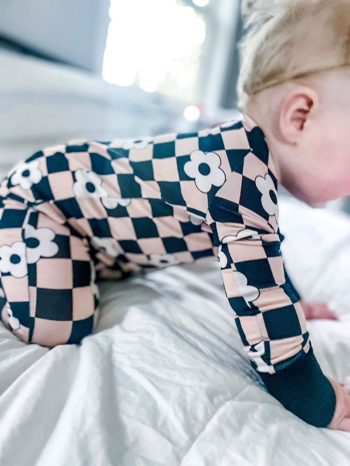 RETRO DAISY CHECKS DREAM ROMPER from DREAM BIG LITTLE CO