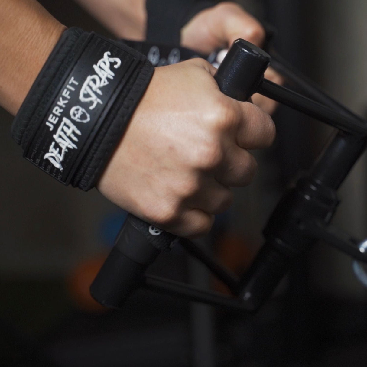 JerkFit Death Straps, Traditional Lifting Straps with Double Sided Skull-Grip from JerkFit