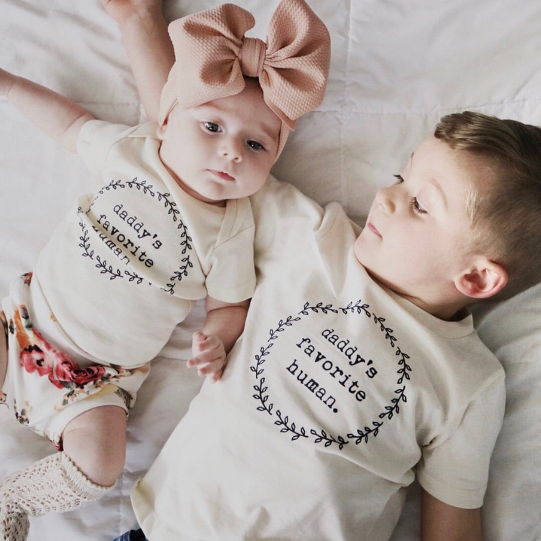 Daddy's Favorite Human - Organic Cotton Bodysuit From Tenth & Pine