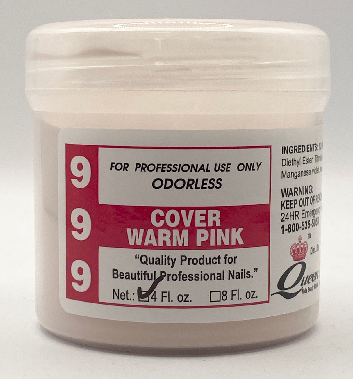 Acrylic Powder - Cover Warm Pink 04oz From Queen Nail & Beauty Supply