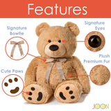 JOON Huge Teddy Bear With Ribbon, Tan from ShopBobbys