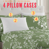 PREMIUS Fernando Soft Wrinkle-Free Microfiber Sheet Set, Green-White from ShopBobbys