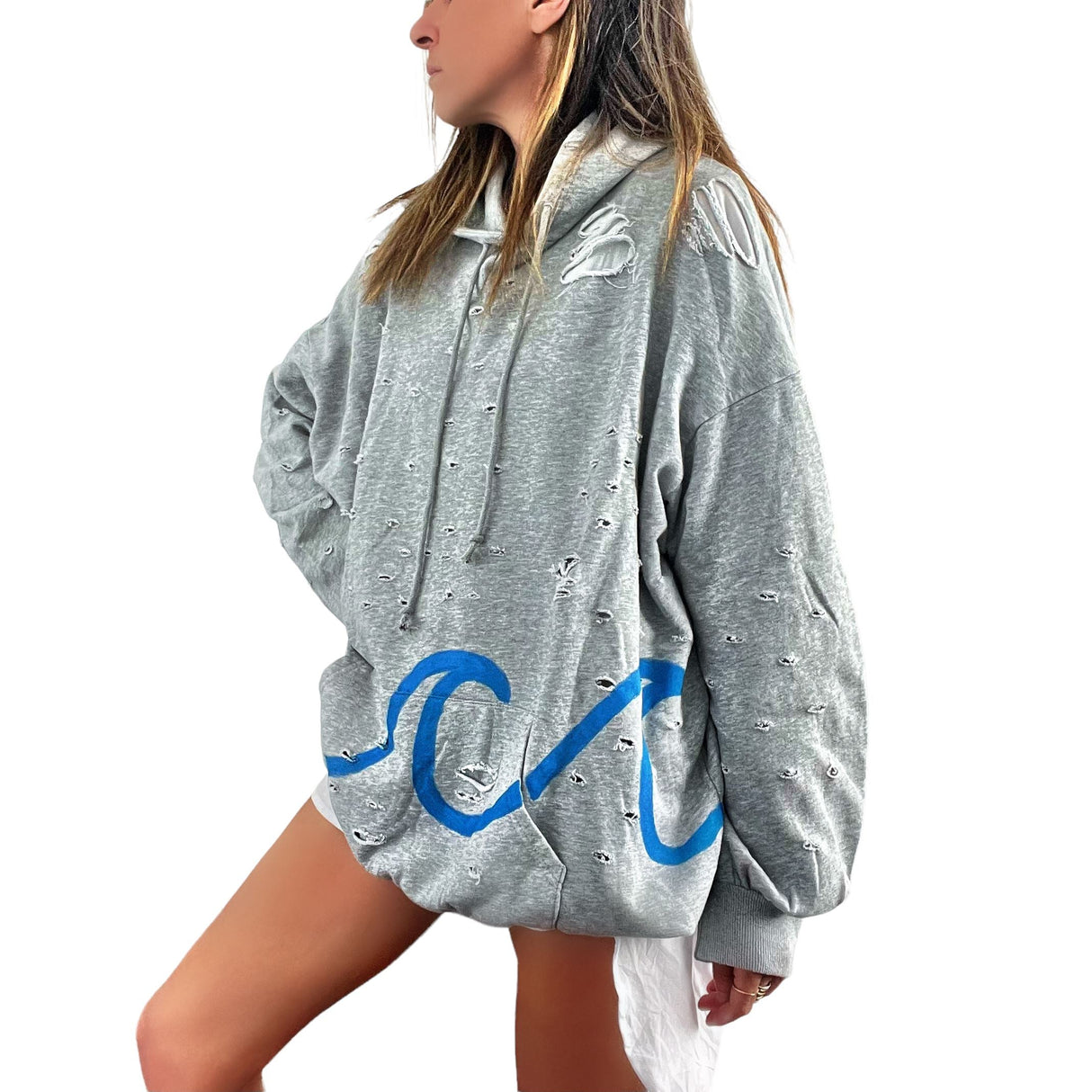 'Apres Sea' Painted Hoodie from Wren + Glory