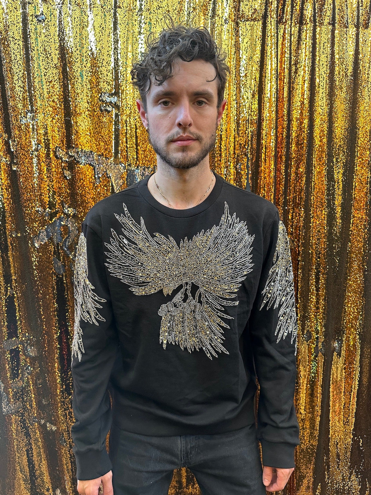 Any Old Iron Mens Beady Eagle Sweatshirt from Any Old Iron