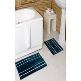 PREMIUS 2 Piece Striped Bath Rug Set, 17x24 and 20x32 Inches from ShopBobbys