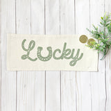 Holiday Panel: Spring, St. Patrick's Day, Leprechaun, Horse Shoe, Green, Irish, March 17th; LUCKY From PillowPanels
