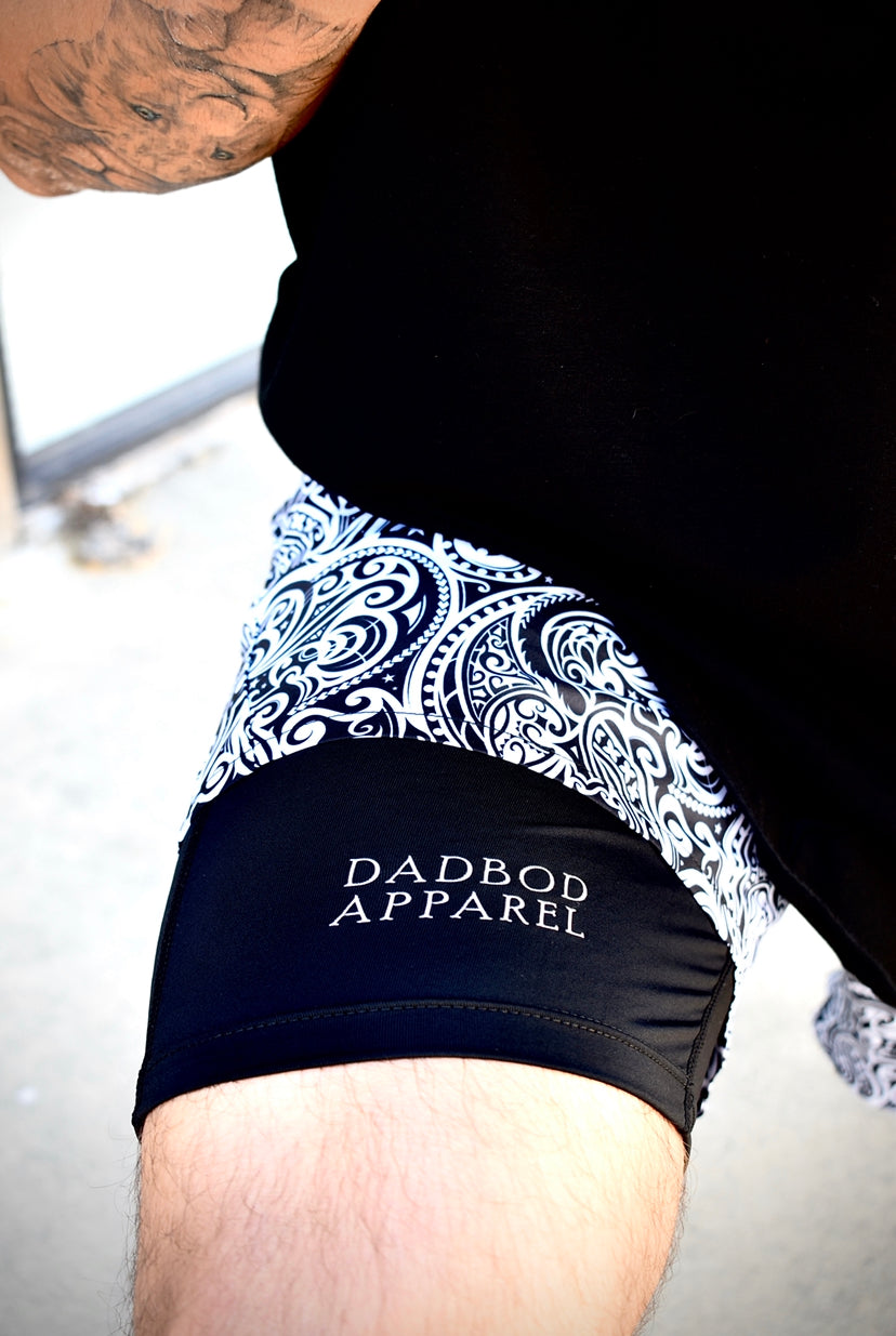 Premium High Performance Compression Shorts (Tribal) from DadBod Apparel