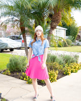 MM SUMMER PLEATED - STRAWBERRY PINK from Mia Mod
