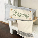 Holiday Panel: Spring, St. Patrick's Day, Leprechaun, Horse Shoe, Green, Irish, March 17th; LUCKY From PillowPanels