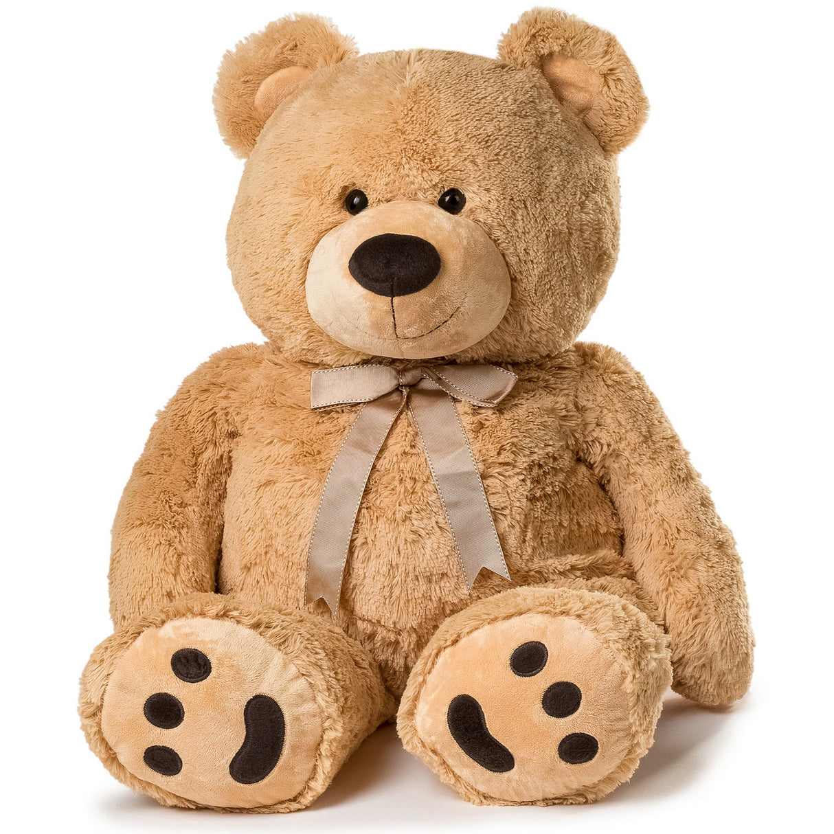 JOON Huge Teddy Bear With Ribbon, Tan from ShopBobbys