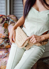 Straw Belt Bag- Natural from Hat Attack New York